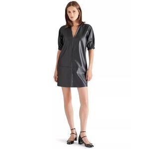 NWT Steve Madden Roxanne Faux Leather Shift Dress sz S